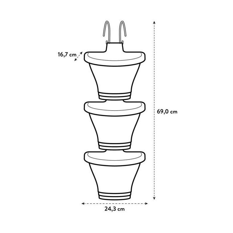 corsica vertical forest 24cm set/3 vivid violet - 4