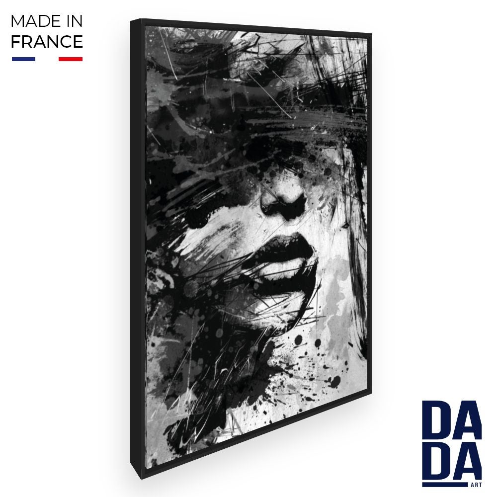 DOUX HORIZON, Oeuvre sur toile étirée, encadré Noir