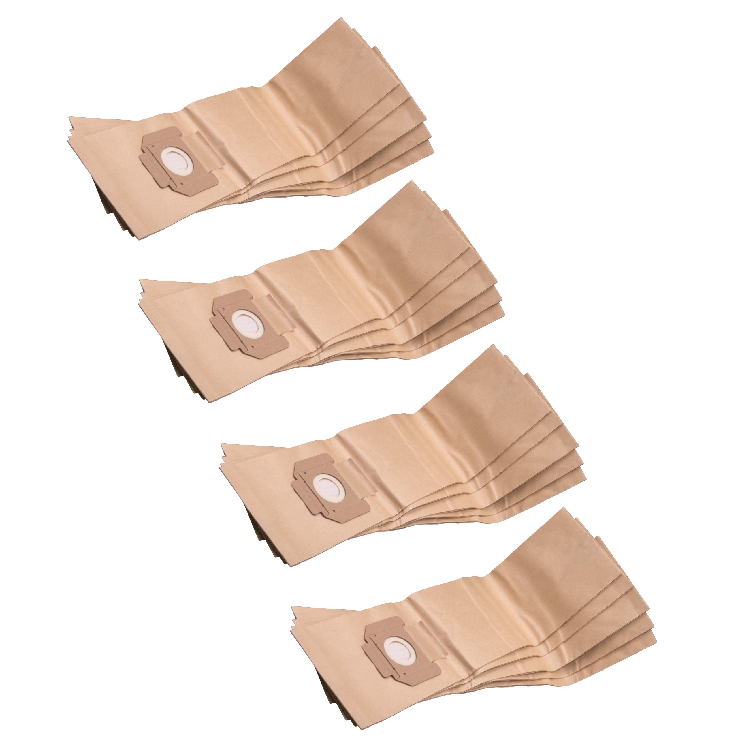 vhbw 20x sacs compatible avec WAP / Alto 550-21, 550-2M, 550-31, 550-3M, 650-11, 650-1M aspirateur - papier, marron - 2