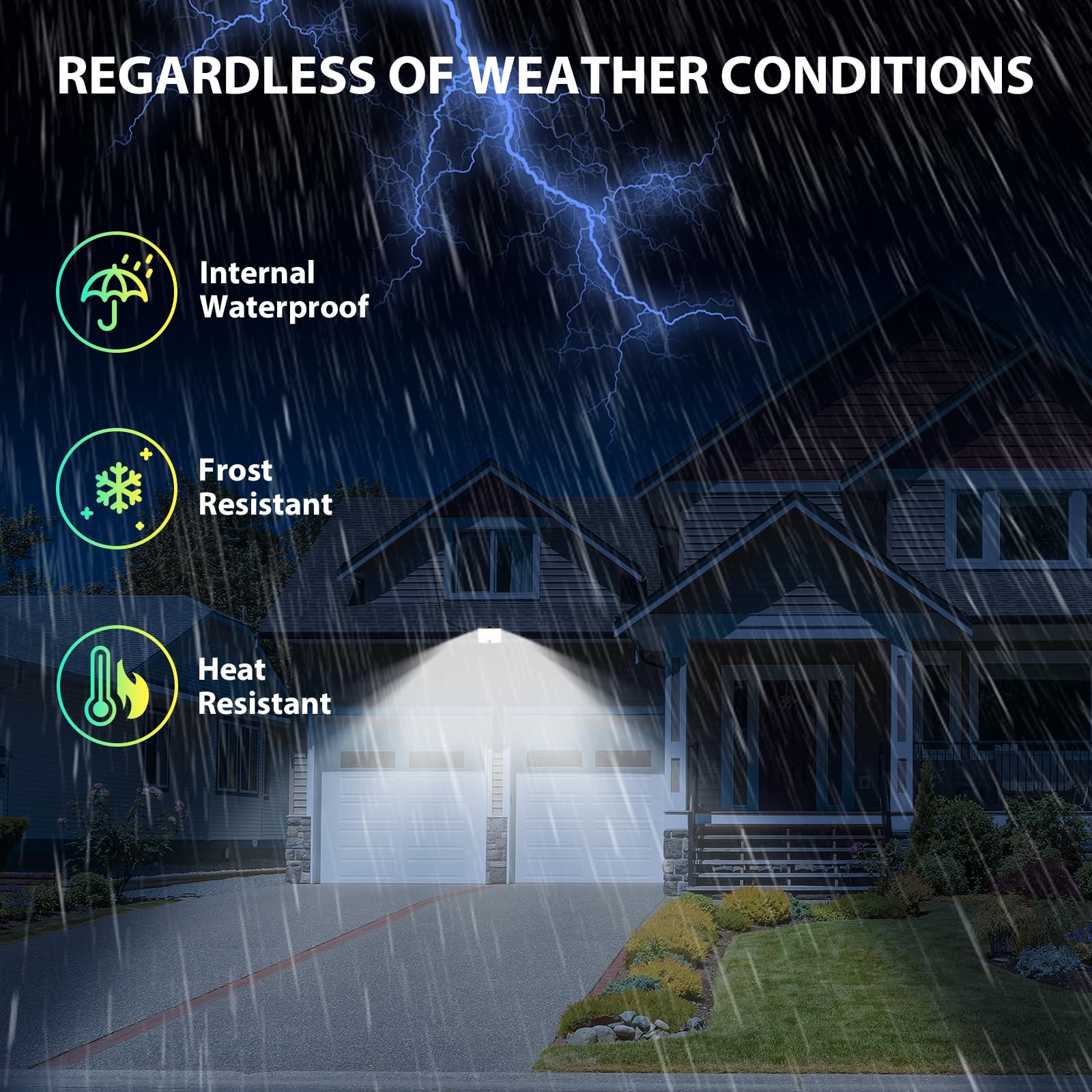 Paquet de 2 lumières solaires extérieures, 3500LM 202 lumières d'inondation solaires de capteur de mouvement de LED, 3 Modes/télécommande - 4