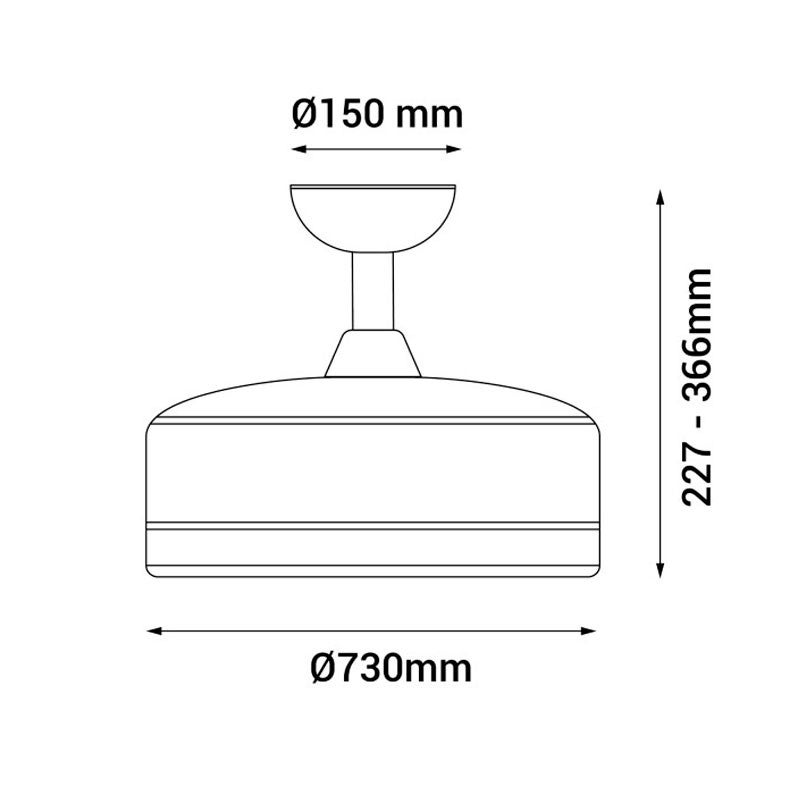 Ventilateur noir, modèle de connexion WIFI RUBIK sans lames, moteur DC, led intégrée SULION - 7