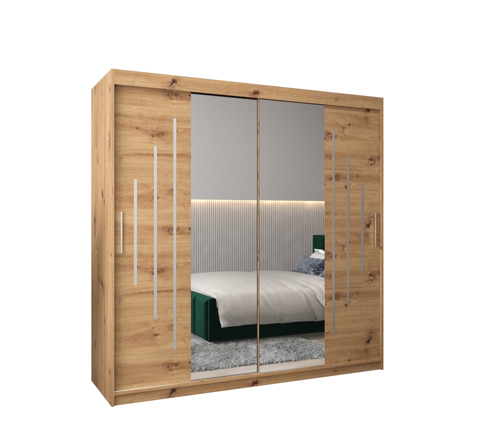 Szafa przesuwna garderoba York 1 200 x 62 x 200 cm Artisan - Abiks Meble