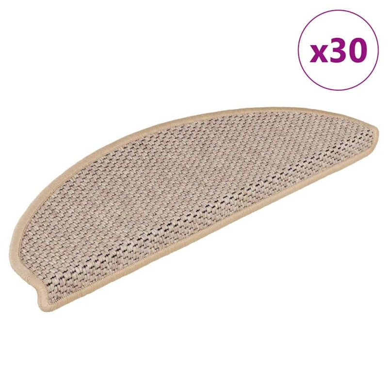 Maty na schody samoprzylepne sizal-look 30 szt. 65x21x4 cm vidaXL