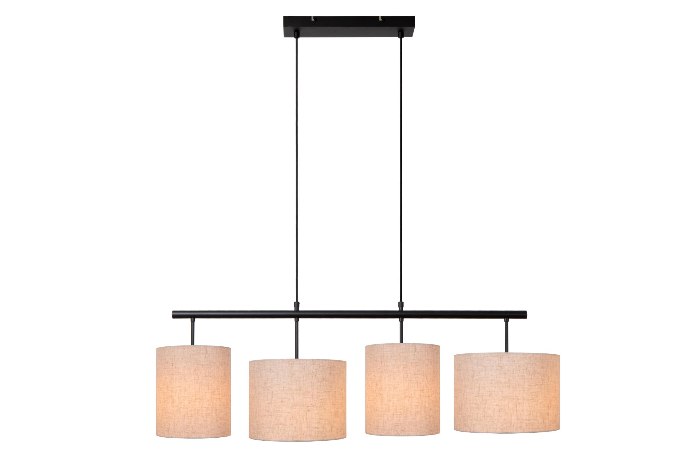 Lampa wisząca MAYA kremowo-czarna 4xE27x40W tkanina wym:175x107x26cm IP20 Lucide