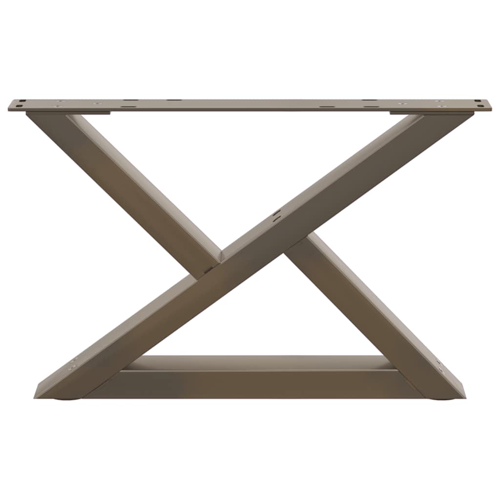 Pernas para mesa de centro 2 peças aço natural 60x(30-31,3)cm aço - COMFORTXL - 5