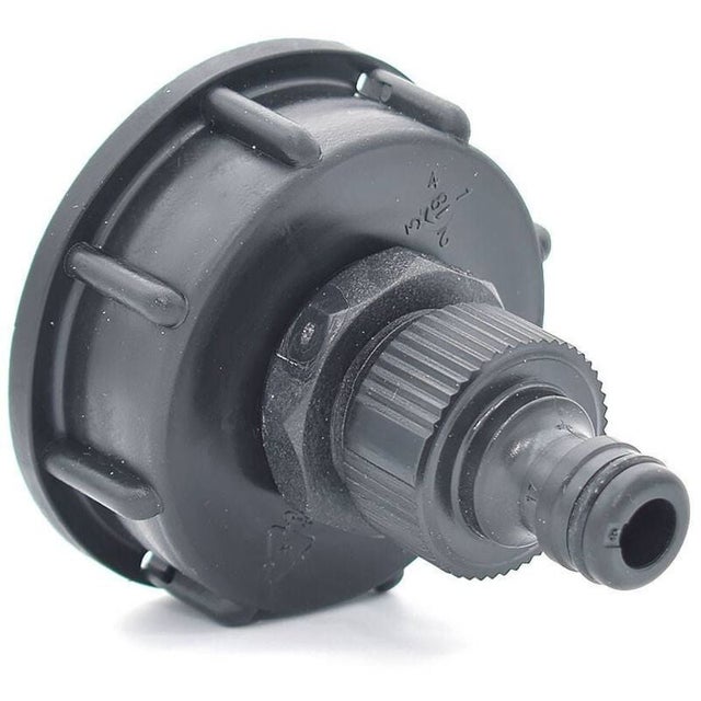 Bulk Hardware BH04478 Rubinetto Di Ricambio Per Cisterna Acqua - Attacco A Innesto Rapido, Plastica Nera