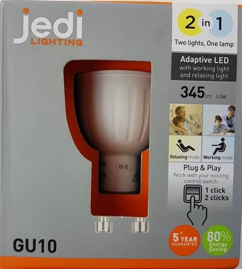 Ampoule Led 2en1 - GU10 - 5,5W 345Lm 2700/4200K - 4