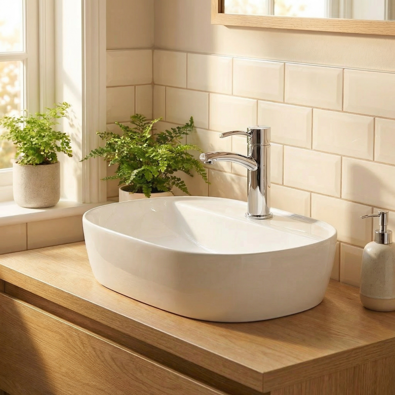 Swiss Aqua Technologies Vasque à poser Infinitio 60 x 40 x 12,5 cm sans trop-plein, blanc (SATINF6040) - 4