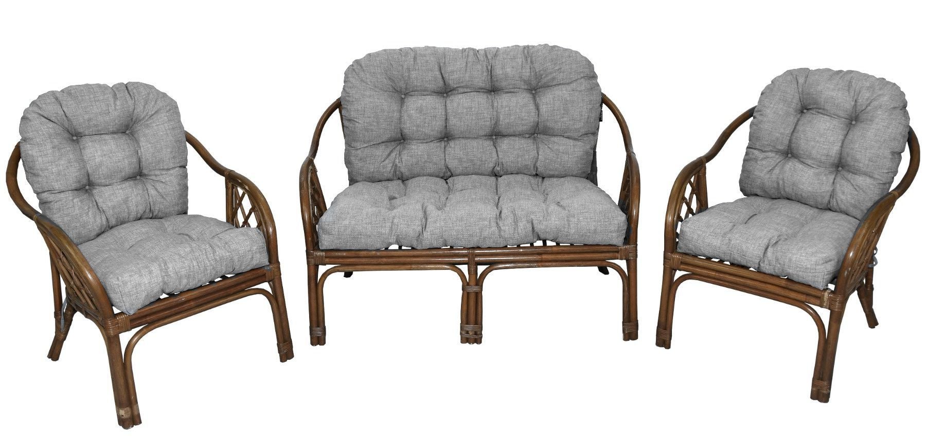 Poduszki na meble rattanowe AMPO komplet szary 1 kpl.