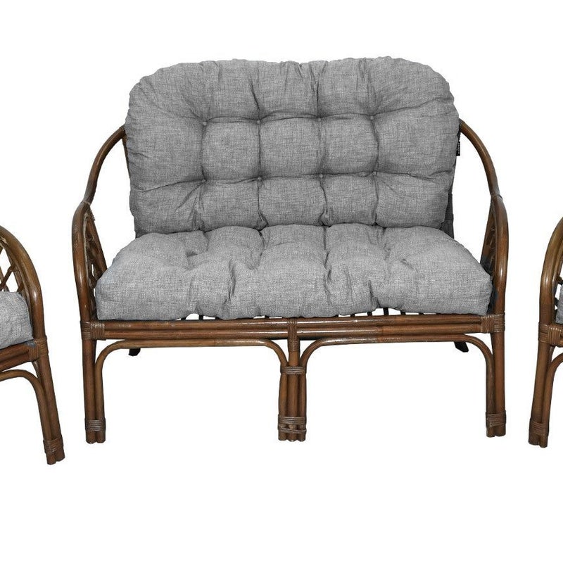 Poduszki na meble rattanowe AMPO komplet szary 1 kpl.