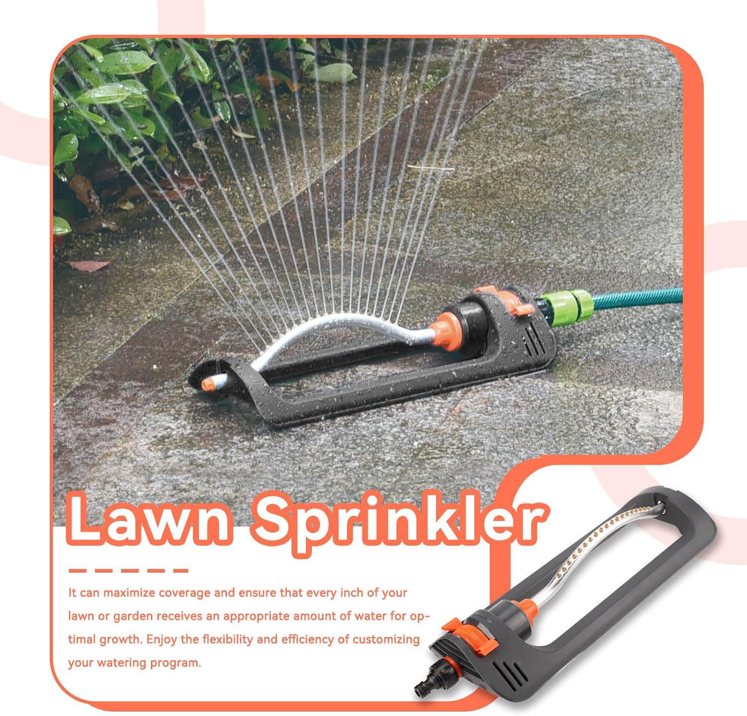 Irrigatore Oscillante - Irrigatore Girevole Automatico Per Grandi Superfici Con 19 Fori Irrigazione Di Fiori Per Manutenzione Ponti In Cantiere 76600939