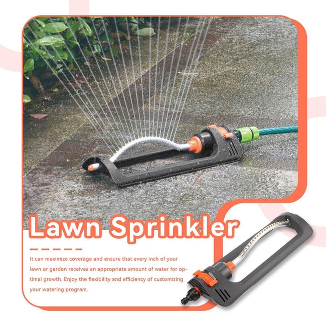 Irrigatore Oscillante - Irrigatore Girevole Automatico Per Grandi Superfici Con 19 Fori Irrigazione Di Fiori Per Manutenzione Ponti In Cantiere 76600939 Irrigatore Oscillante - Irrigatore Girevole Automatico Per Grandi Superfici Con 19 Fori Irrigazione Di Fiori Per Manutenzione Ponti In Cantiere 76600939