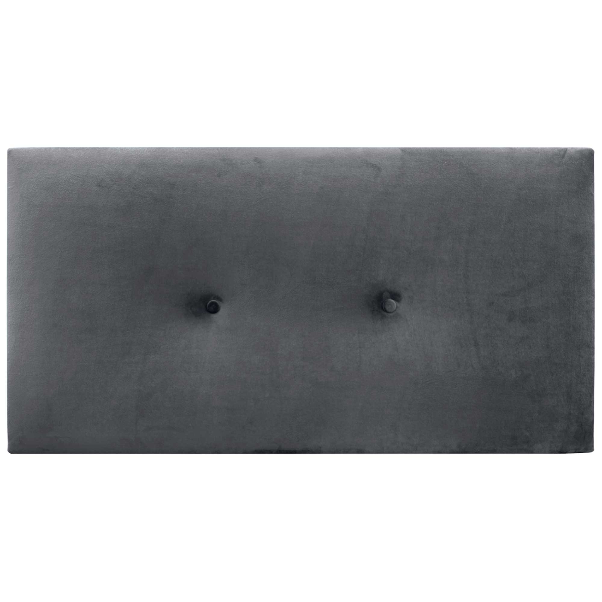 DHOME Testiera in velluto liscio con bottoni alta gamma moderna testiera imbottita per letto di lusso (Grigio Scuro, 105x50cm) - 3