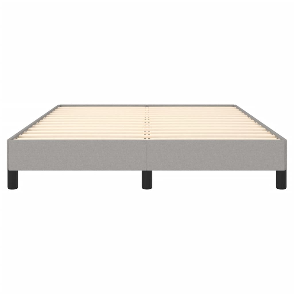 Cadre de lit sans matelas gris clair 140 x 200 cm tissu - 5