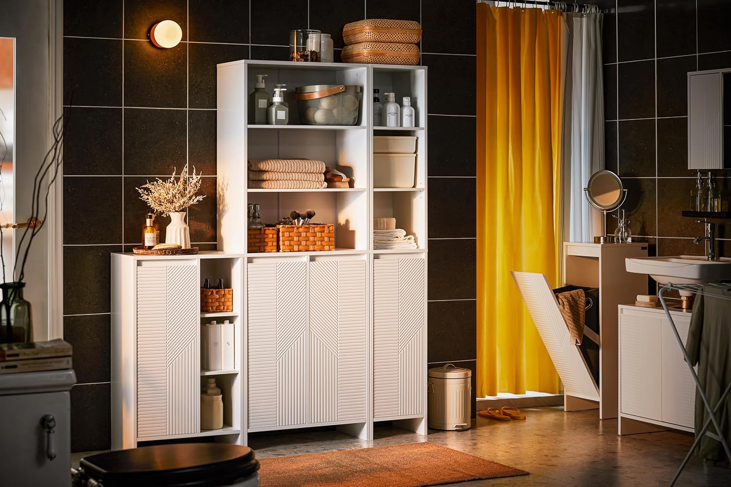 Mueble para Ropa Sucia Canasto para la Colada Amario BZR154-W SoBuy ES - 5