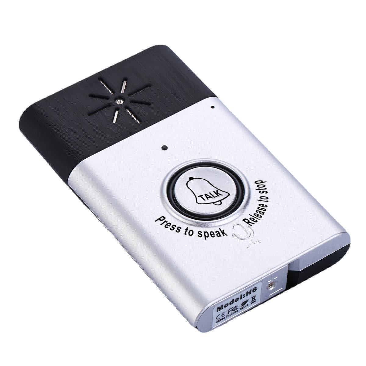 (Paquet de 2) interphone vocal sans fil Portable, sonnette intérieure, système de sécurité domestique, interphone intérieur/extérieur - 4