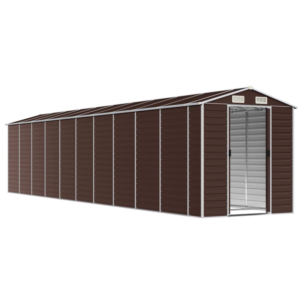 Maison Exclusive - Abri de jardin marron 191x895x198 cm acier galvanisé - 3