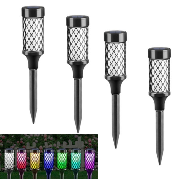 Automatyczna solarna lampa ogrodowa energooszczędny reflektor LED z automatycznym włączaniem nocnym kolorowe światło odporność warunki atmosferyczne