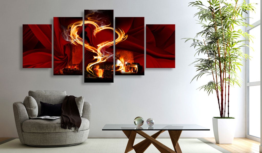 Tableau - Flames of love: heart [225x112.5] - 2