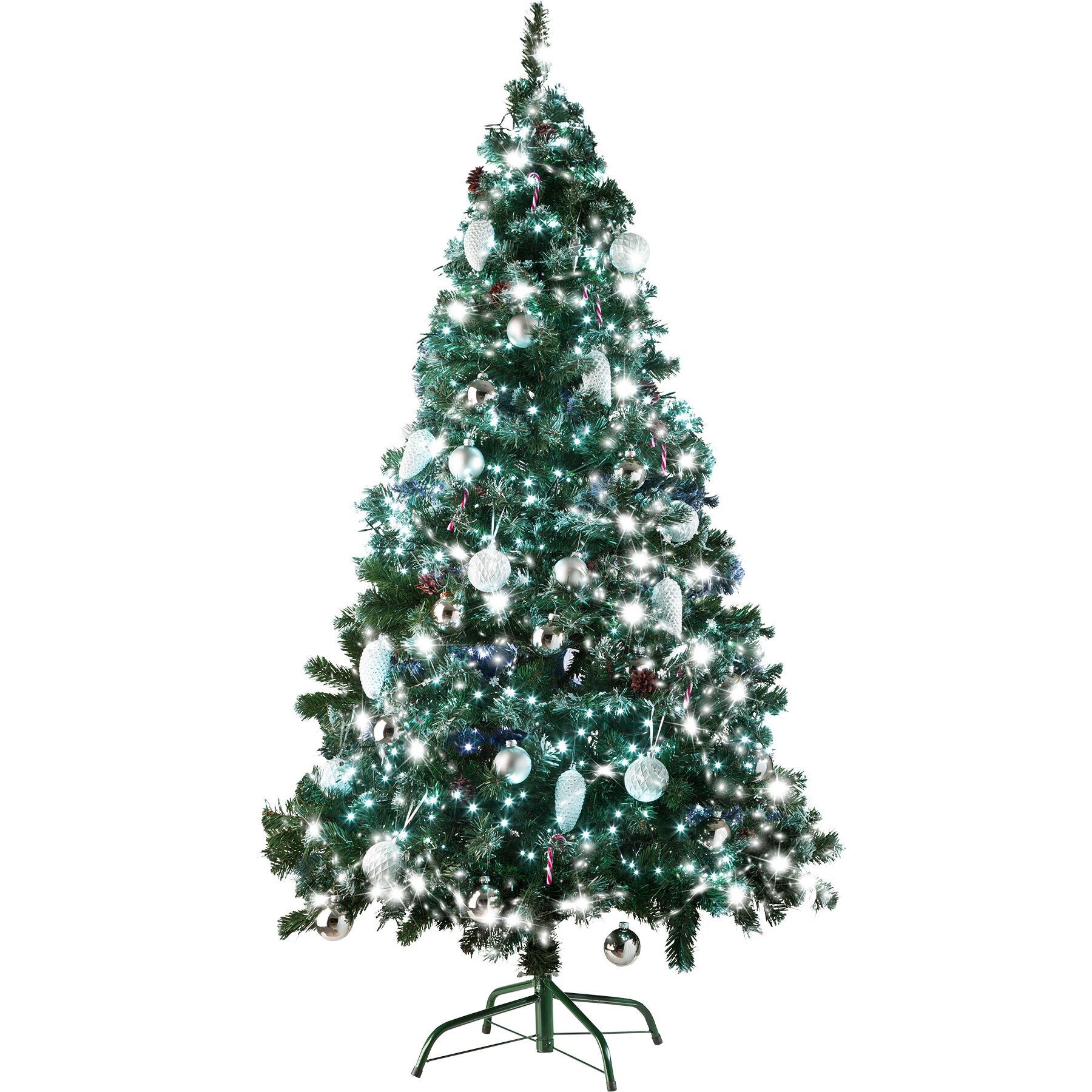 TECTAKE Árvore de Natal 180 cm, artificial com pinhas - 2