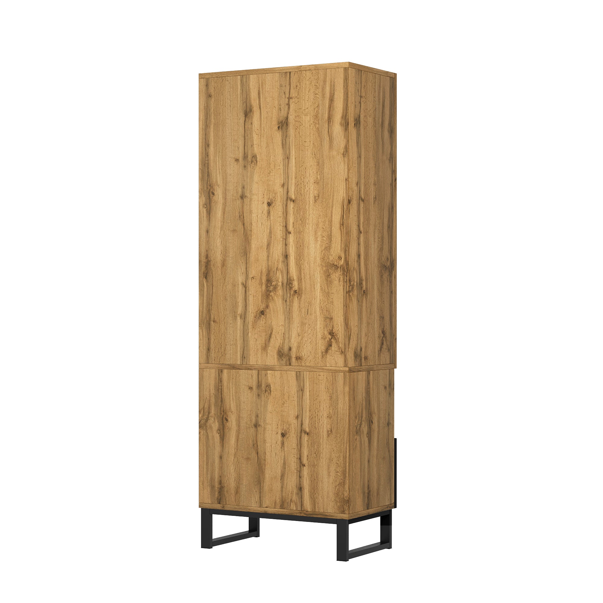 Vestiaire d'entrée avec 2 portes, 1 niche et 1 tiroir - Panneaux de particules - Naturel - 9