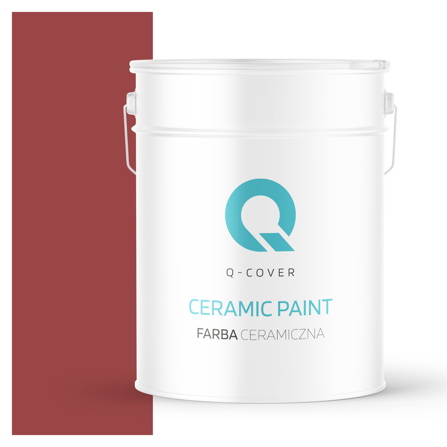 Farba Ceramiczna Do Ścian i Sufitów Q-Cover Czerwony ciemny H3412 Głęboki Mat 10L