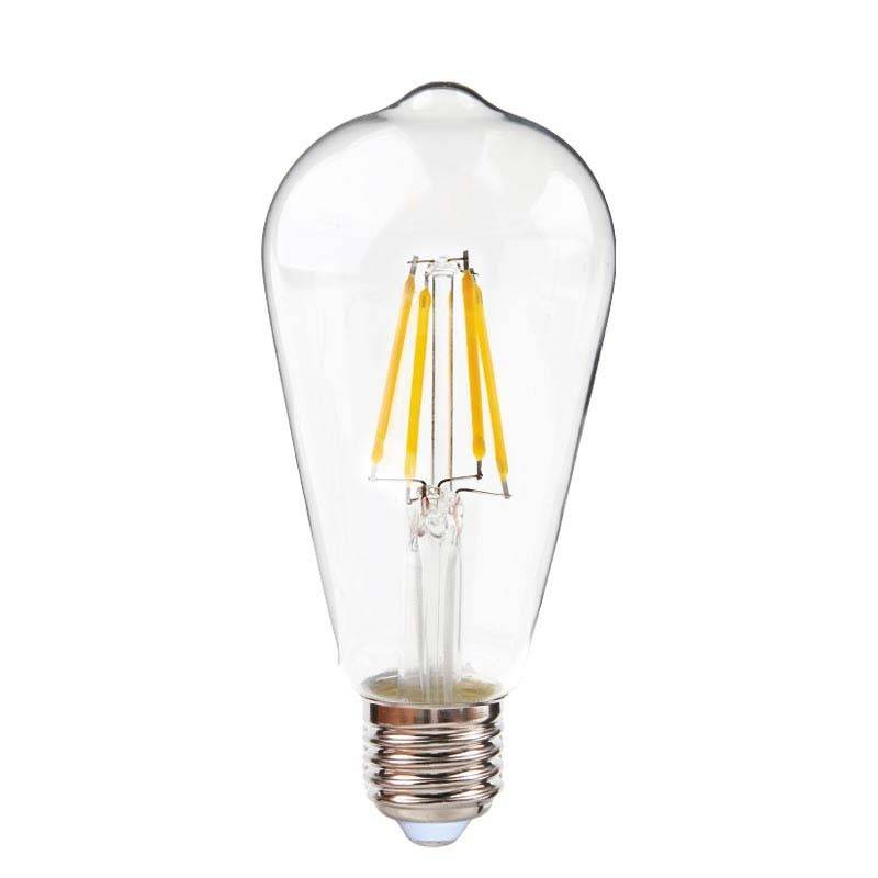 Bombillas Decorativas E27 ST64 4W Regulable, AC 230V, 400LM Blanco Cálido 2700K, Equivalente Incandescente 40W, Bombilla Filamento Retro Vintage E27 Para Cafetería, Restaurante, Paquete De 3
