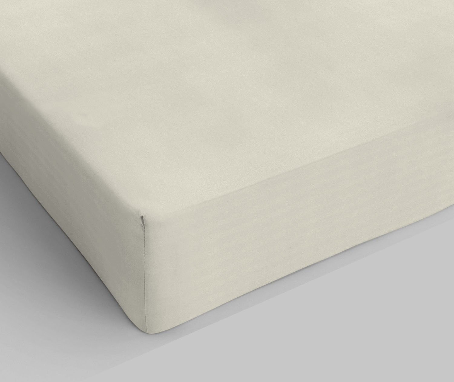 Italian bed linen lenzuolo sotto con angoli max color, 100% cotone, panna, matrimoniale