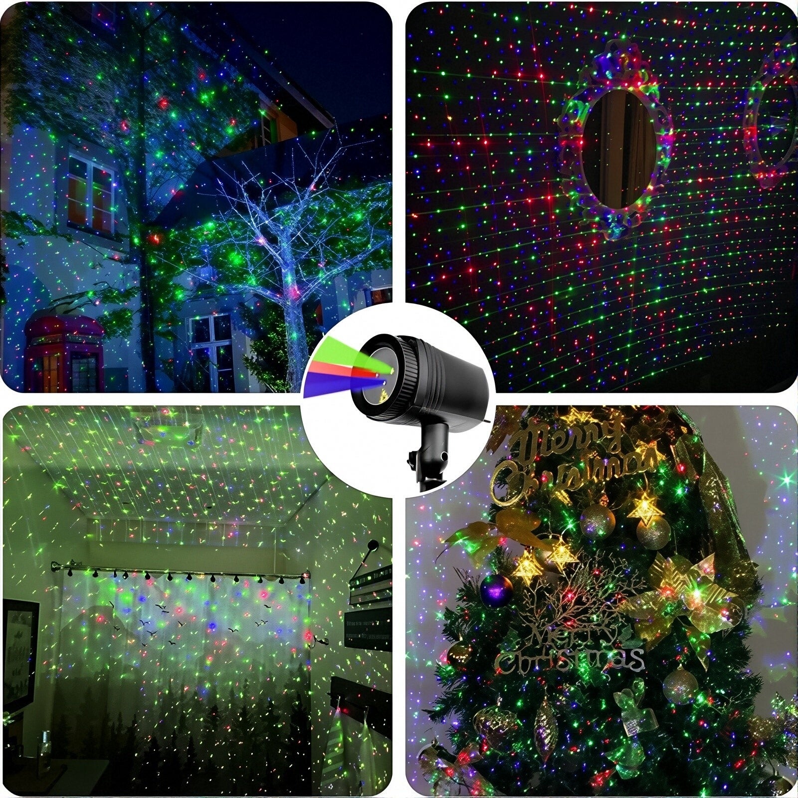 Projecteurs de Noël, éclairages extérieurs imperméables pour pelouse, lumières laser étoilées, décorations de fête de Noël, Nouvel An éclairage jardin - 5