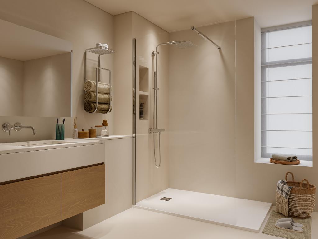 Paroi de douche à l'italienne - Chrome - 120x200 cm - DAREN | Leroy Merlin