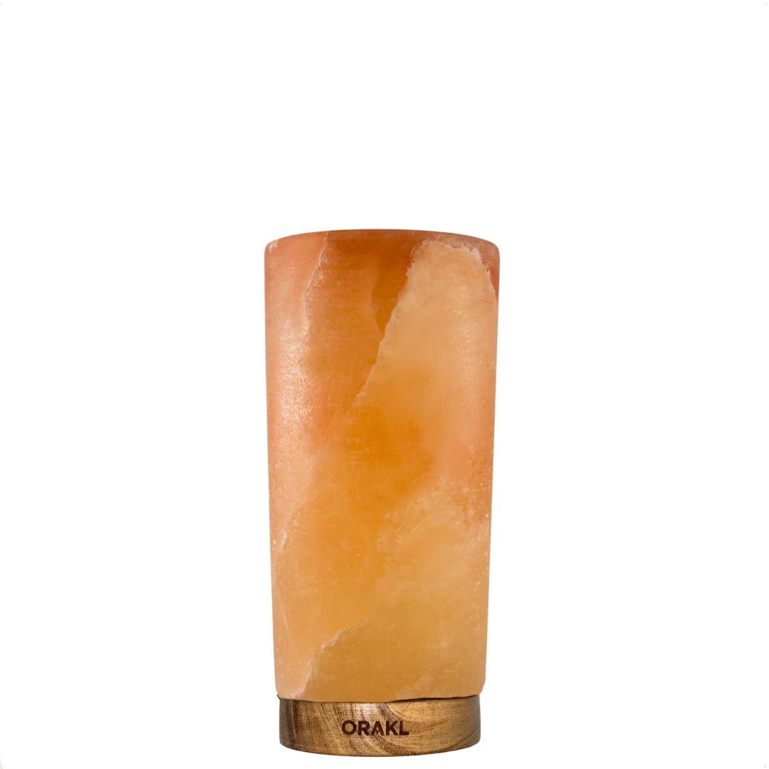 Lampe En Cristal De Sel De L'Himalaya 3-4 Kg Avec Socle Bois - Bio-Elements - Neuf