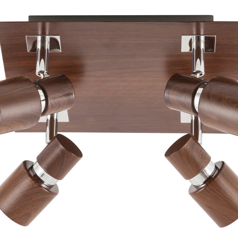 Reflektor sufitowy spot natynkowy Merkur kwadratowy wenge 4xGU10x50W wym: 11 x 25 x 25 cm metal Rabalux