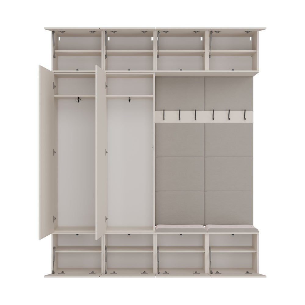 Armoire, cachemire / beige, 200 x 238 x 35 cm - 10