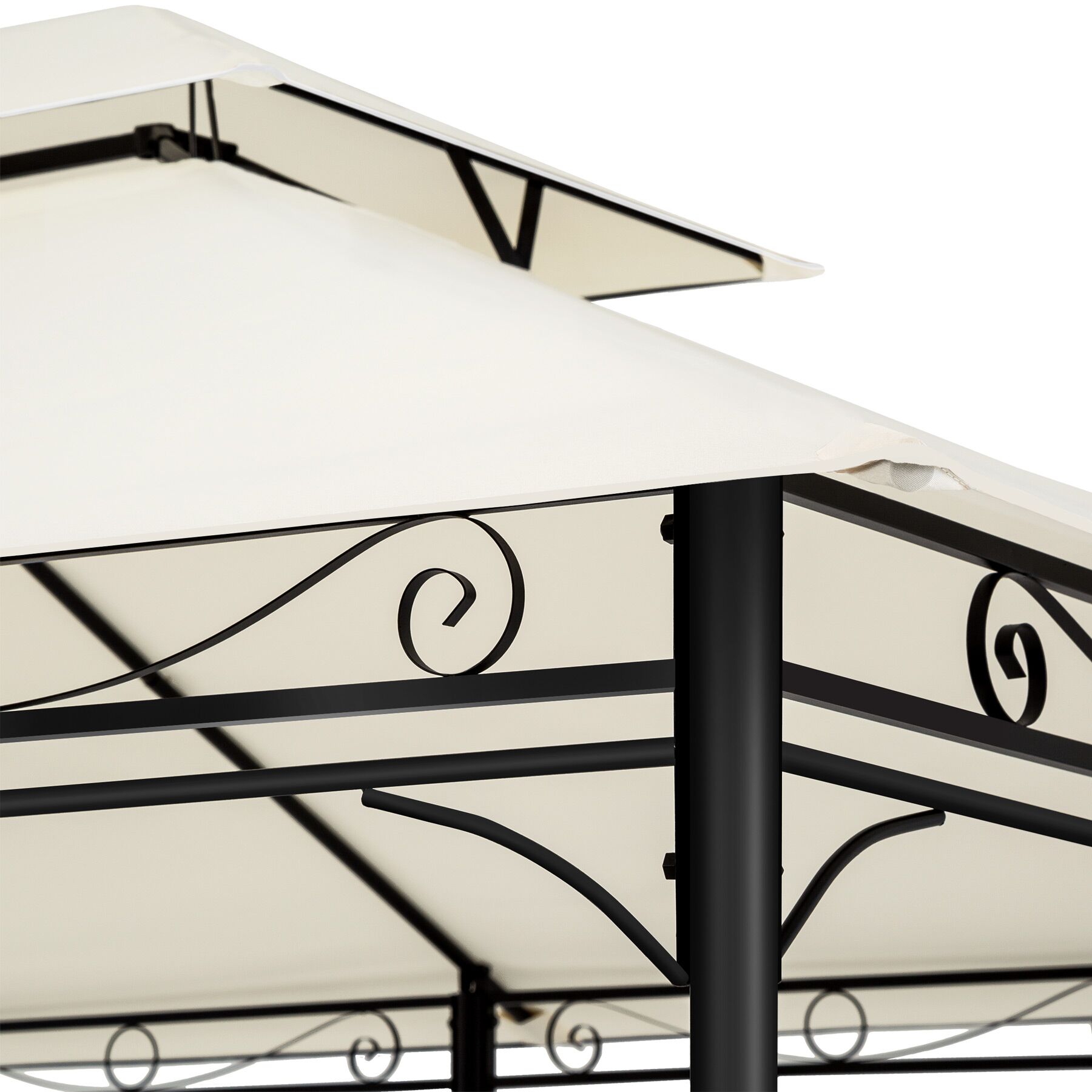 Tonnelle 4 x 3 m toit hydrofuge protection UV crème - 7