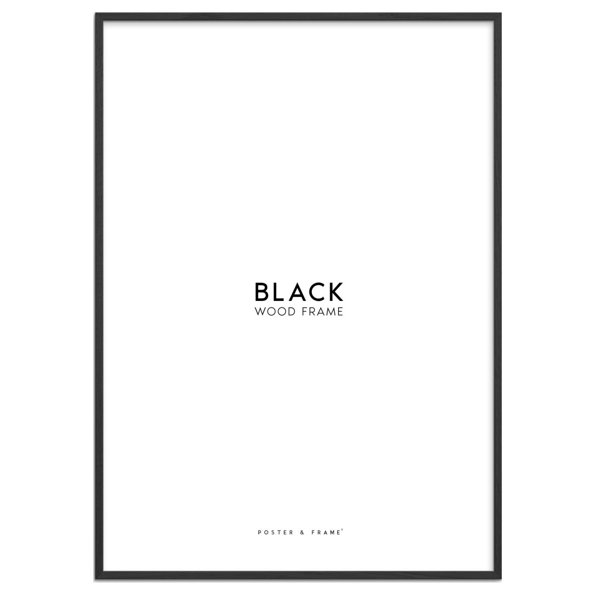 Cadre Poster Noir 68x98 Cm - Tringle Plastique, Vitre PVC Incassable, Format Portrait Ou Paysage