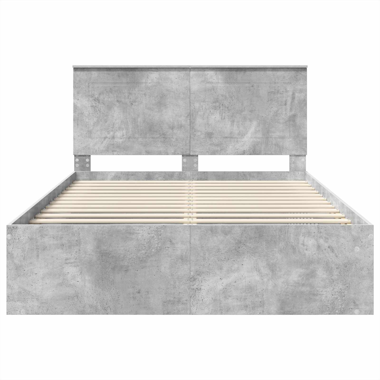 Cadre de lit béton 140 x 190 cm en pin massif - 7