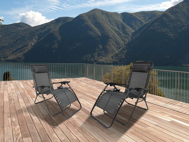 Paris Prix Lot de 2 Fauteuils de Jardin Empilables Floride 86cm Gris Paris Prix Lot de 2 Fauteuils de Jardin Empilables Floride 86cm Gris
