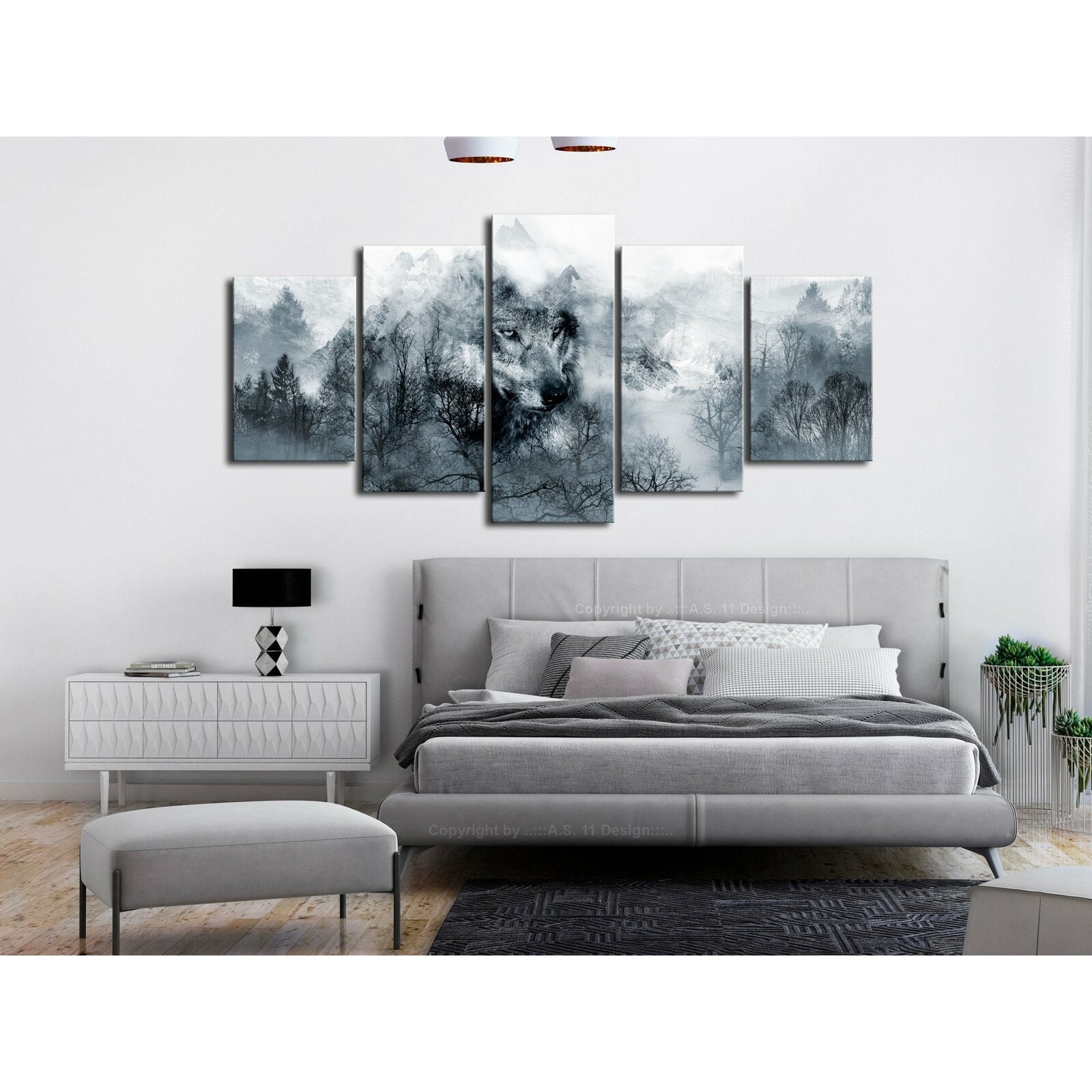 Tableau prédateur de montagne large - 200 x 100 cm - 2