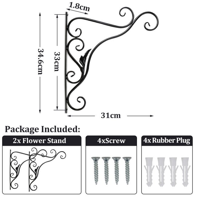 Staffe Per Piante A Muro In Ferro – Gancio Decorativo Con Uccellino – Portavasi Per Balcone E Giardino – Staffa Robusta E Antiruggine