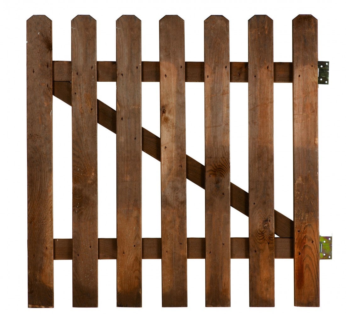 Portillon battant Mustang, l.100 x H.100 cm, marron - 3