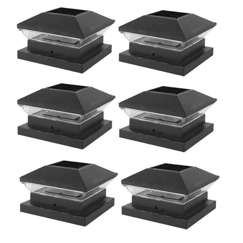 6X Lampe de Colonne de Poteau Solaire étanche Paysage Jardin Lumière
