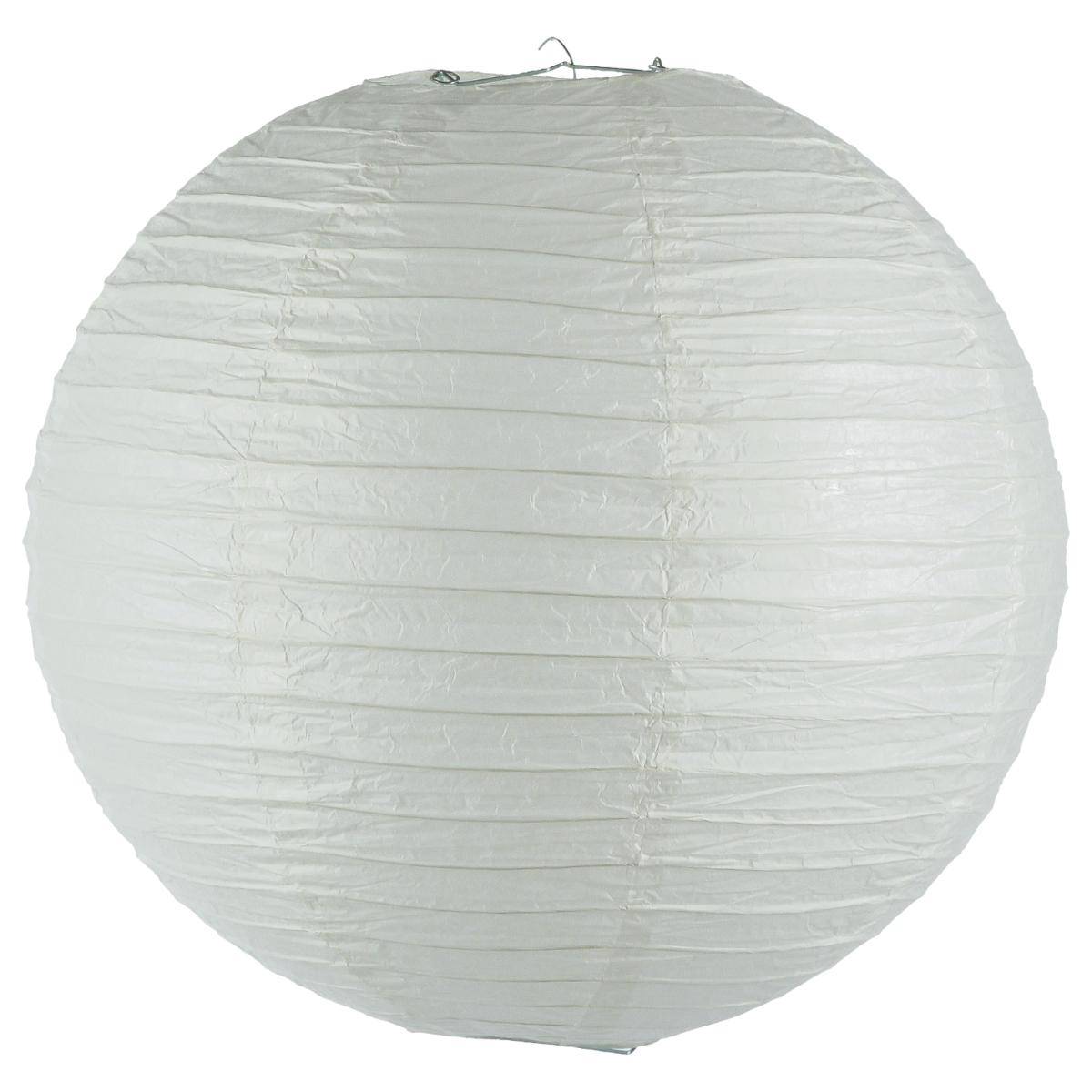 Lanterne Boule Suspension Atmosphera - Papier Et Métal Blanc Diamètre 45cm
