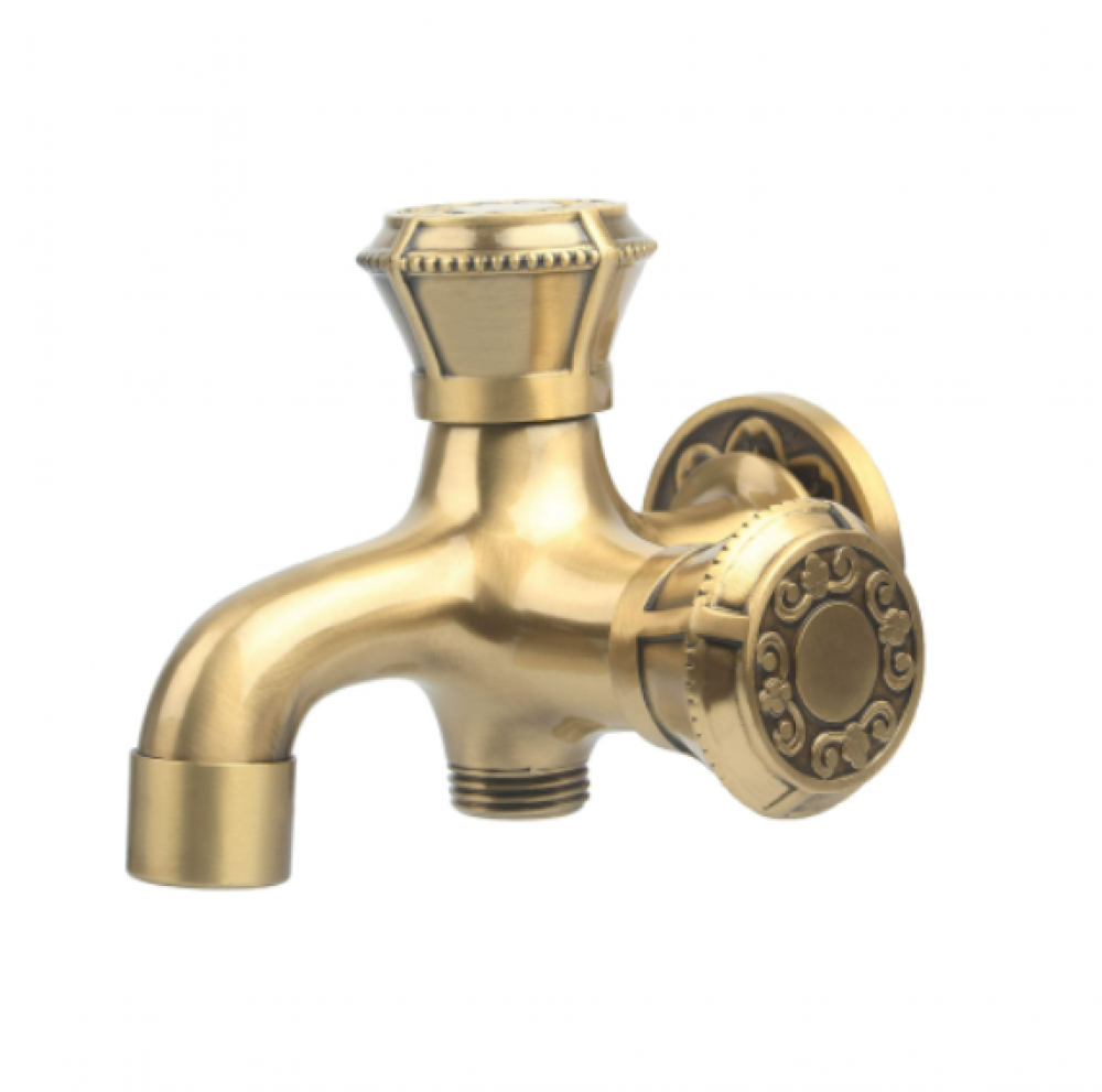 Kran Vintage, kran ścienny G1/2 cala, antyczny mosiężny kran, odpowiedni do pralki, łazienki, ogrodu