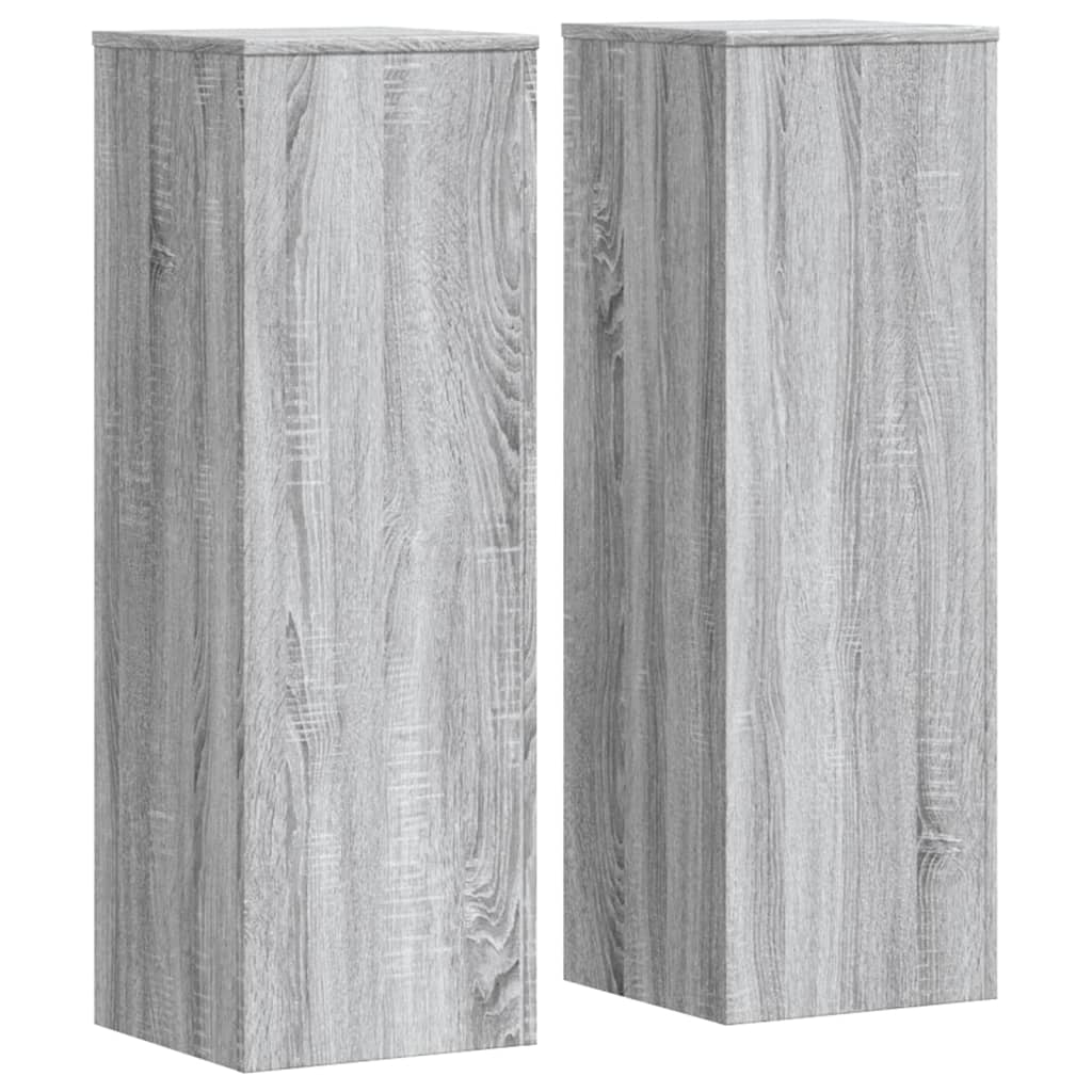Supports pour plantes 2 pcs sonoma gris bois d'ingénierie - 2