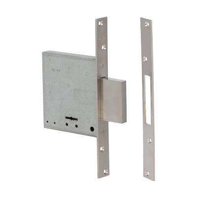 Serrure à Enfiler Pour Montants Aluminium - CISA 44221-15-0 - Zinguée, Réversible - Pour Portes Coulissantes