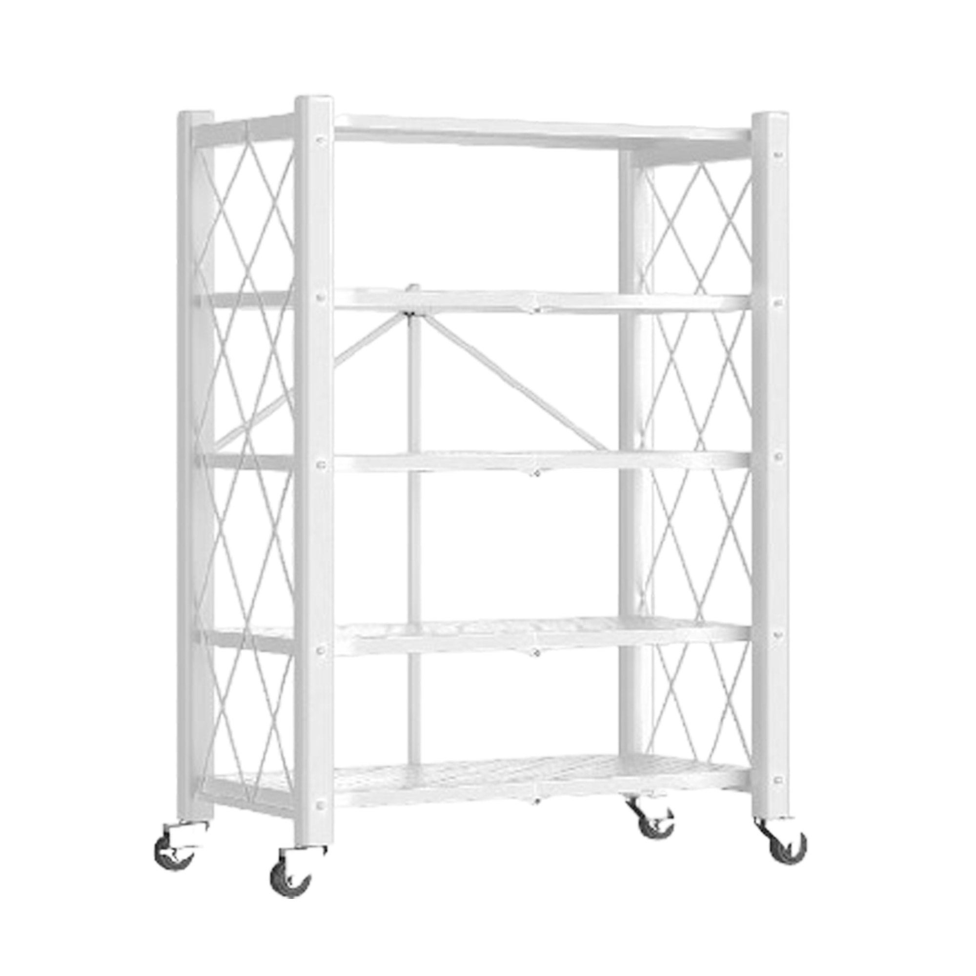 Estantería Giratoria De 7 Niveles Metálica – 40x40x150 Cm, Con Ruedas, Para Tienda O Hogar, Color Blanco