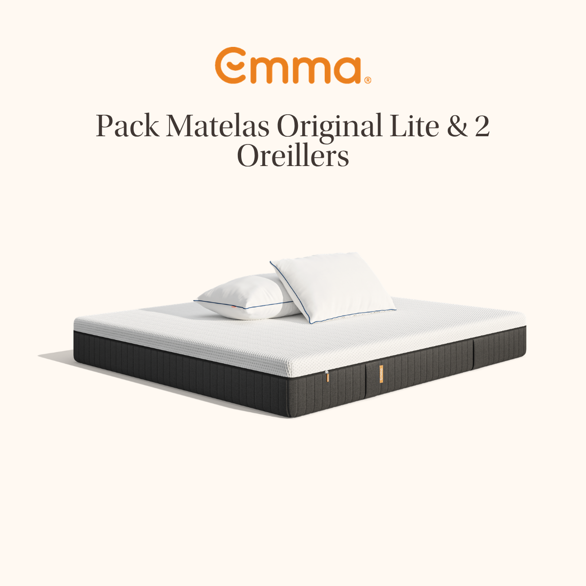 EMMA | Pack Matelas Emma Original Lite+ 140x200 + 2 Oreillers Emma ...