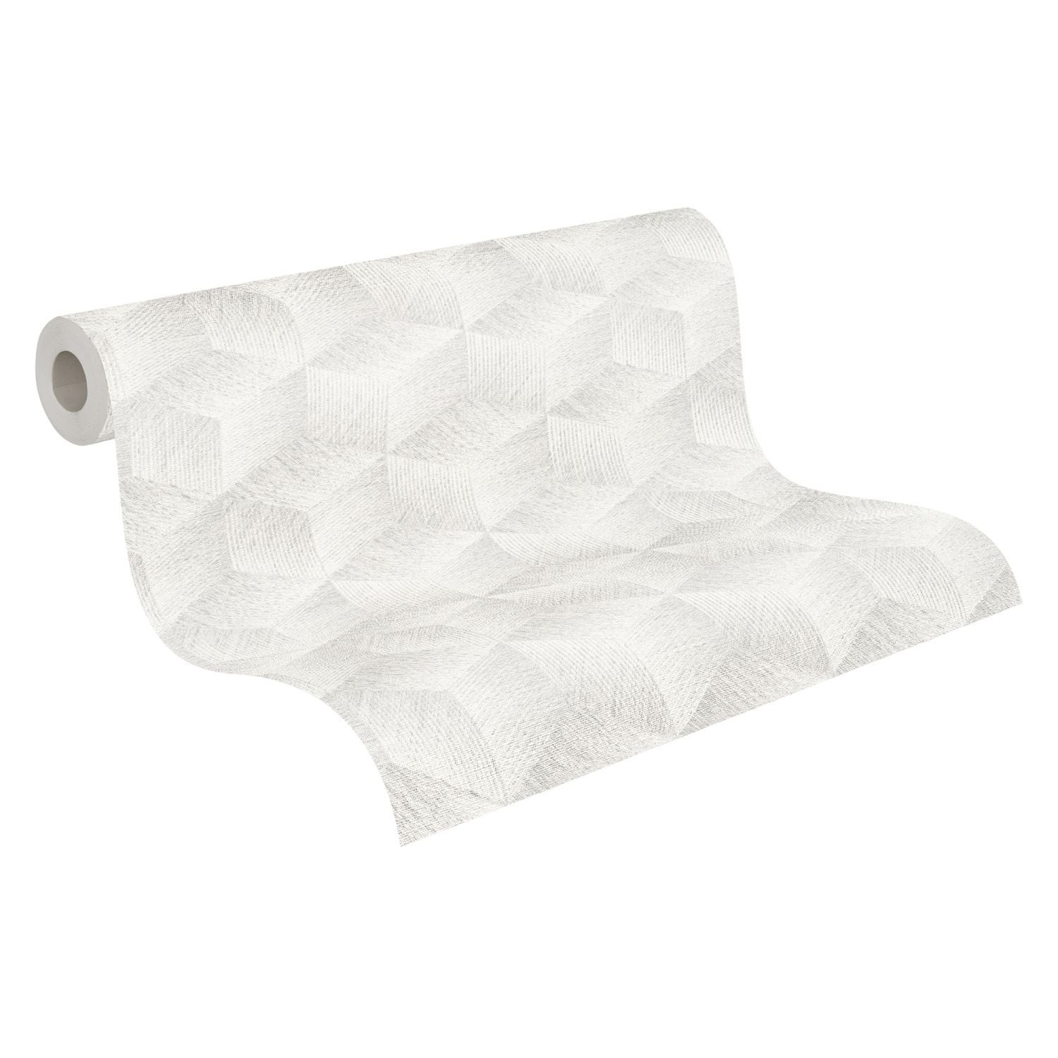 Tapeta Motyw 3D szarymIbiałym - 53 cm x 10.05 m - A.S. CRÉATION