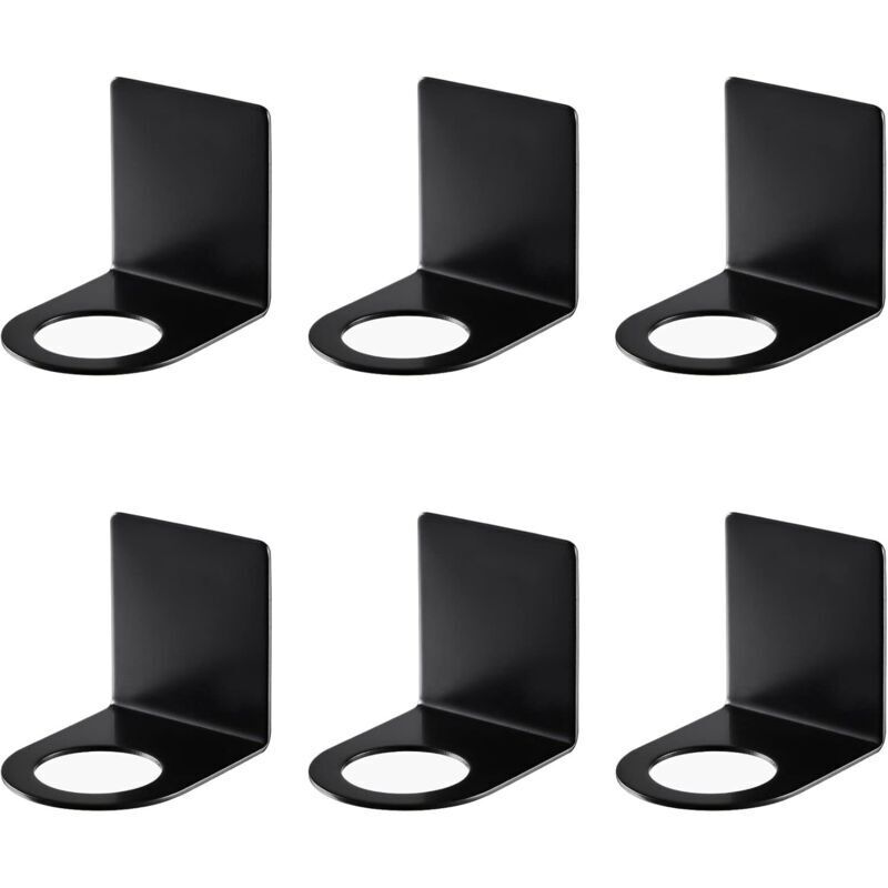 6 suporturi de perete din oțel inoxidabil, 27/3,3 mm, pentru pompe, săpun și șampon. Ideale pentru bucătării și băi. Robuste