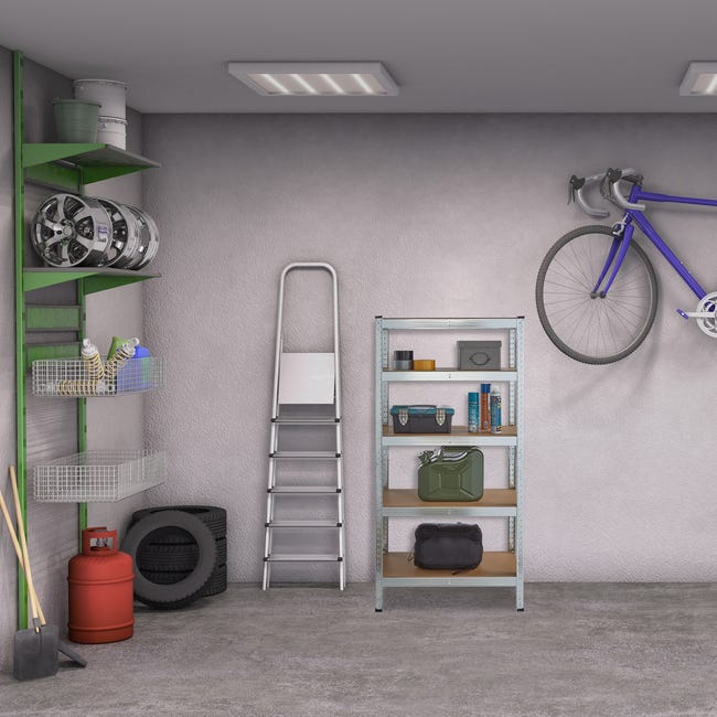 Scaffale Metallico Relaxdays 150x75x30 Cm, 5 Ripiani - Portata 875 Kg, Argento - Foto 10